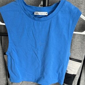 Zara Vibrant Blue Crop Top